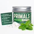 PRIMALS Fluoride-Free Toothpaste Tablets - Nano Hydroxyapatite - Zero Artificial Flavors or Plastic - Remineralizes & Whitens Teeth - 60 Count (1 Month Supply)