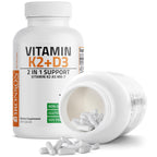 Buy now Bronson Vitamin K2 (MK7) with D3 Supplement Non-GMO Formula 5000 IU Vitamin D3 & 90 mcg K2 MK-7 Easy to Swallow D & K Complex, 250 Capsules at indiglob india