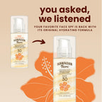 Hawaiian Tropic Weightless Hydration SPF 30 Face Sunscreen, 1.7 Fl Oz | Lightweight hydrating lotion, Travel size sunscreen for face, Non-comedogenic sunblock, Layers under makeup