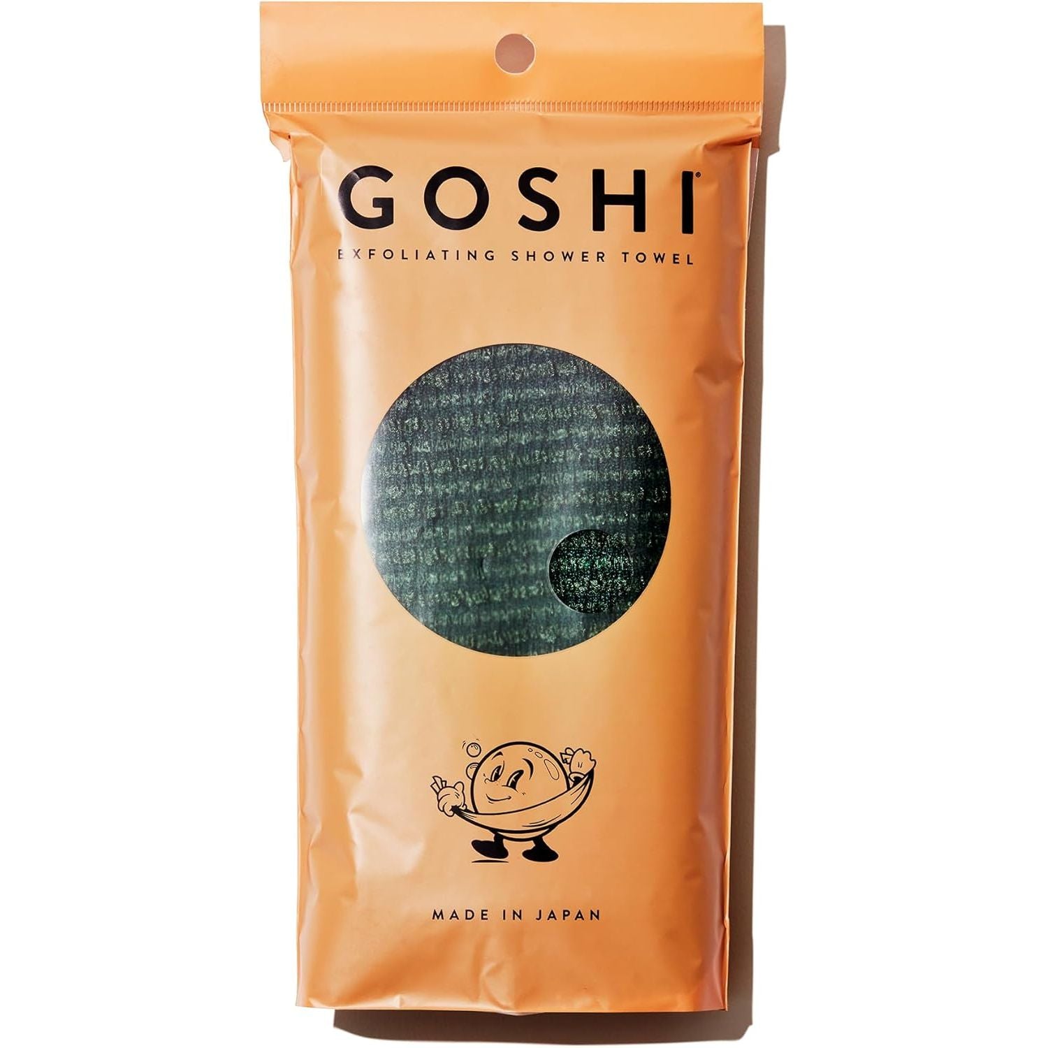 Buy now GOSHI Exfoliating Shower Towel - Rip-Resistant Exfoliating Washcloth for All Skin Types - Made in Japan Green at indiglob india
