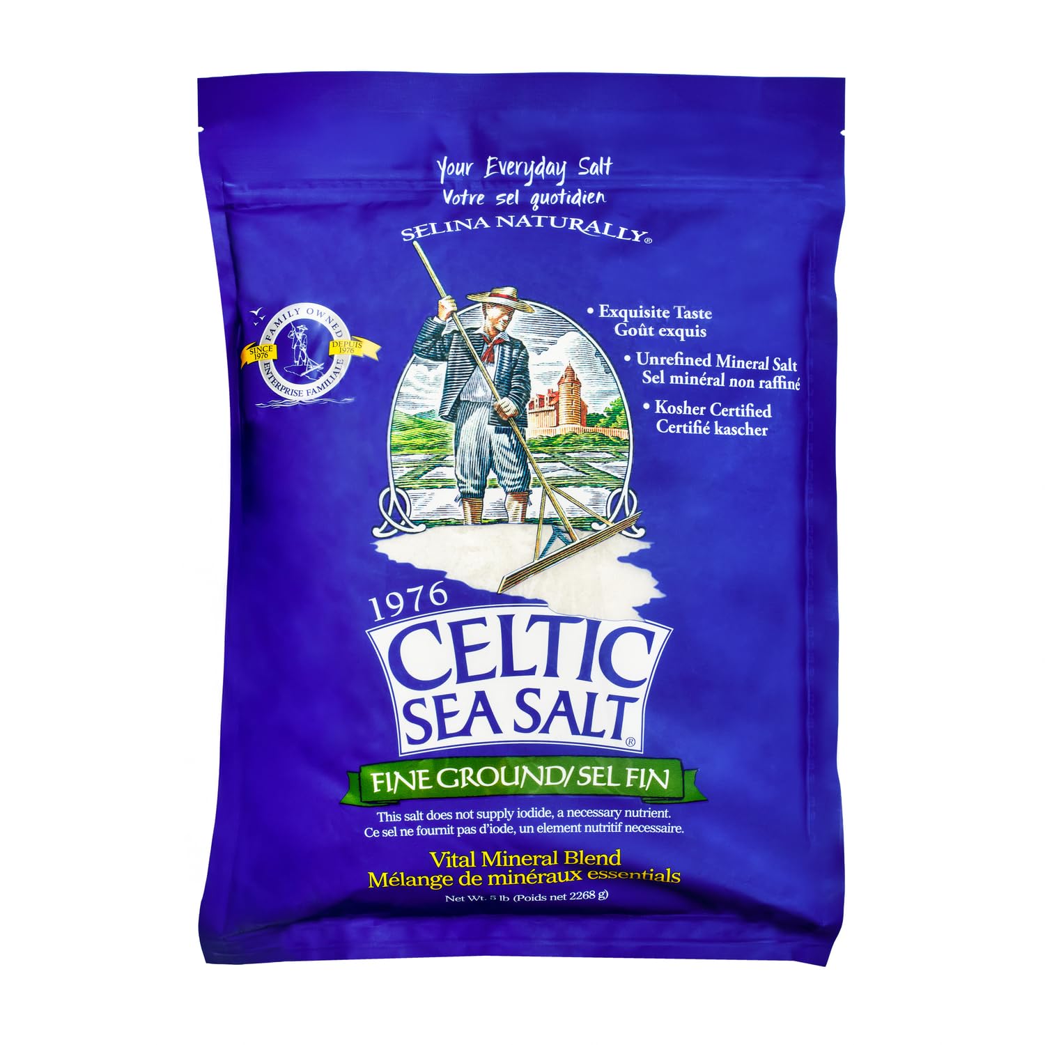 Buy now Celtic Sea Salt, Fine Ground Mineral Sea Salt, 1 lb Resealable Bag, Unrefined Hydration, Vital Minerals, Family Founded Since 1976 80 Ounce (Pack of 1) Bag Sea Salt at indiglob india