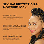 African Pride Black Castor Miracle Braid, Loc & Twist Gel, 12 Oz | Extra-hold gel for braids, locs & twists with black castor & coconut oil; smooths frizz, no flaking