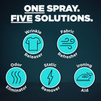 Downy Wrinkle Releaser Spray, Travel Size Spray + 16.9 Fl Oz Pack of 2, All In One Formula, Removes Wrinkles, Static and Odors, Light Fresh Scent