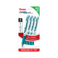 Pentel EnerGel RTX Liquid Gel Pens, Medium (0.7mm), Turquoise, 4-pk (BL77PF4S3)