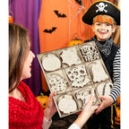 WOHOHOHO 45PCS 10 Designs Halloween Unfinished Paintable Blank with Tray