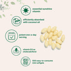 Micro Ingredients Vitamin D3 5,000 IU, 500 Softgels | Virgin Coconut Oil | Cholecalciferol Form | Bone, Immune & Heart Support | Easy to Swallow, Non-GMO