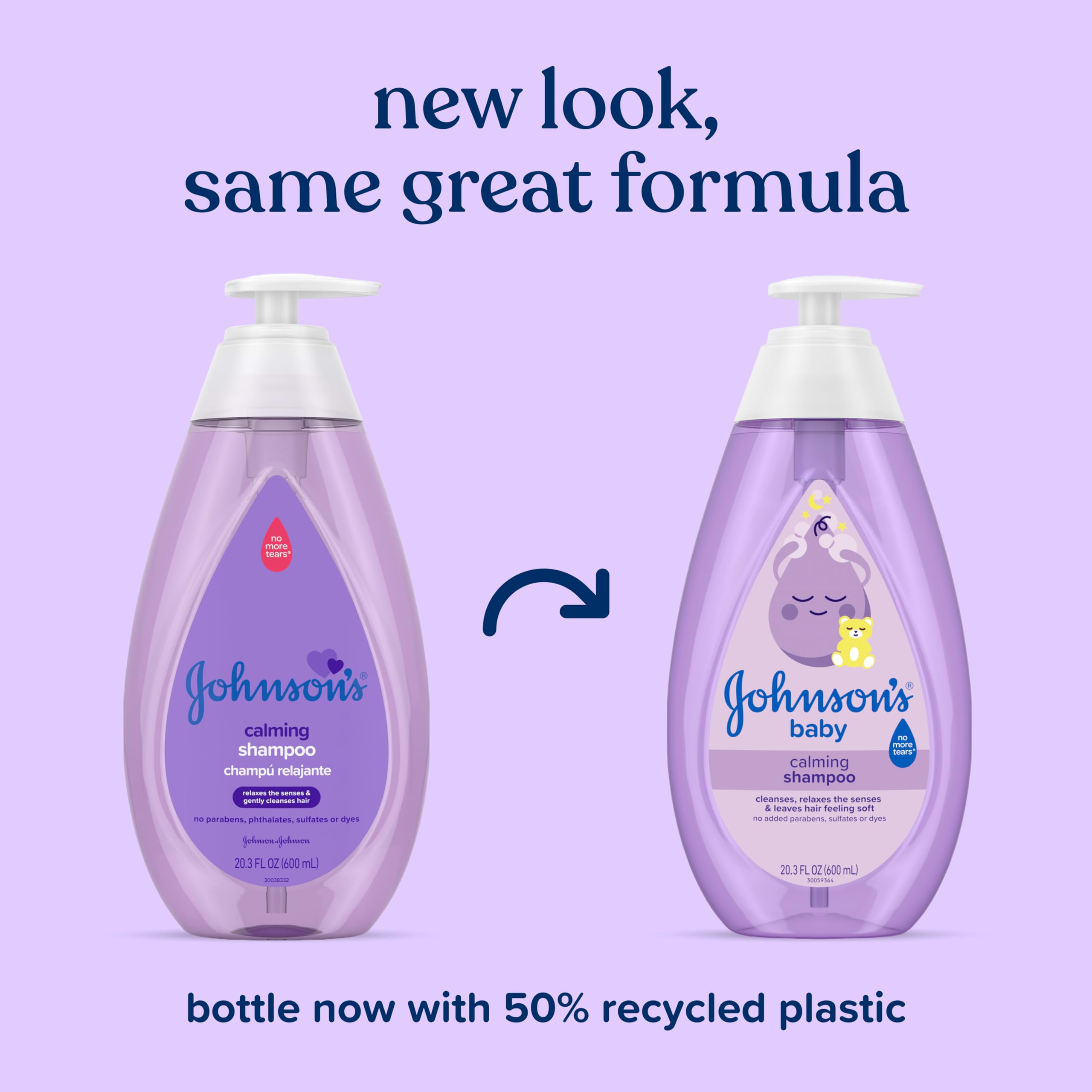 Johnson's Baby Calming Shampoo with Soothing NaturalCalm Aromas, Gentle, Hair Wash, Baby Essentials, Hypoallergenic, No Added Parabens and Sulfates, Baby Essentials, 20.3 fl. Oz