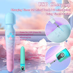 G Spot Vibrator Wand & Bullet Vibrator Set - Vibrators Sex Toys for Women, Clitoral Dildo with 7 Vibrating Modes, Waterproof Heating Wand Massager, Adult Sex Toy for Female and Couples