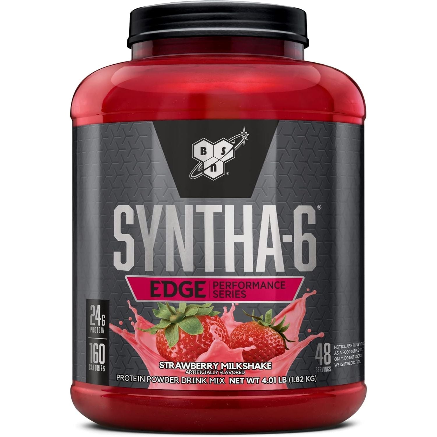 Buy now BSN SYNTHA-6 EDGE Protein Powder, with Hydrolyzed Whey, Micellar Casein, Milk Protein Isolate, Low Sugar, 24g Protein, Chocolate Milkshake, 48 Servings 4.01 Pound (Pack of 1) Strawberry Milkshake at indiglob india