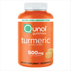 Qunol Turmeric 500mg Gummy, Ultra High Absorption Turmeric Curcumin, 90 ct | Delicious Vegan & Gluten Free Supplement that Supports Joint Health and Healthy Inflammation Response, Rich Tangerine Flavor