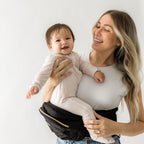 Buy now Tushbaby Original Hip Seat Baby Carrier for Babies & Toddlers up to 45 lbs, Safety Certified, Lightweight No-Foam Design with Storage & Nursing Support, Grey at indiglob india