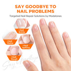 Modelones Nail Strengthener and Growth Oil, Clear Nail Repair for Damaged | Nails Hardener Extra Strong and Growth Repair Mode Gifts Strengthening Polish for Broken Nail Care Women 15ml 0.51 Fl Oz