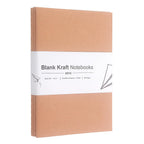 ZZTX 4 Pack Blank Kraft Notebooks A5, 36 Pages, 8.3 X 5.5 Inch