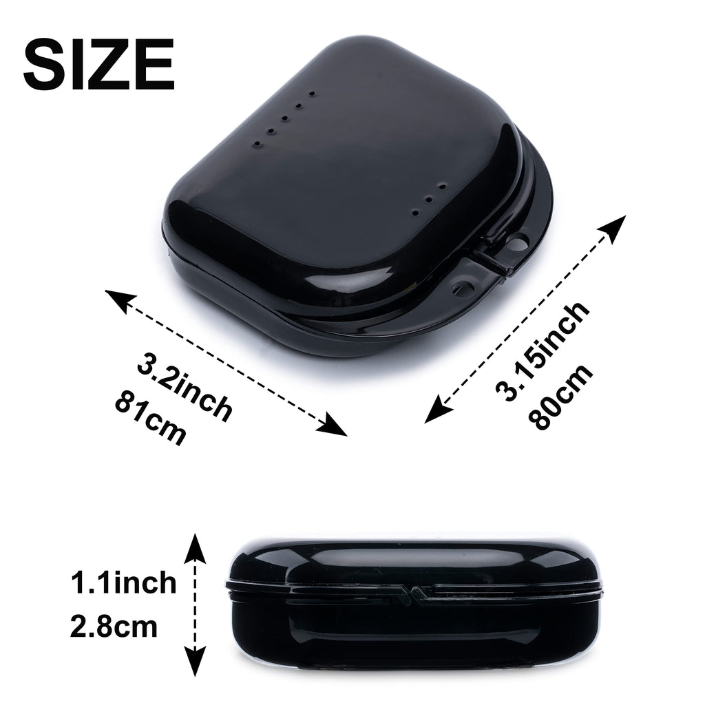 Hoewina 6PCS Retainer Cases Container with Vent Holes, Denture Case