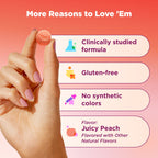 OLLY Probiotic + Prebiotic Gummy, 500 million CFUs, Peachy Peach - 30 Count