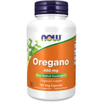 Buy now NOW Foods Supplements, Oregano (Origanum vulgare) 450 mg, Free Radical Scavenger*, 100 Veg Capsules at indiglob india
