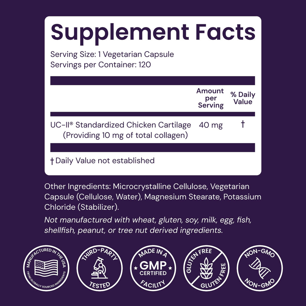Healthy Origins UC-II Collagen 40 mg, 120 Veggie Caps