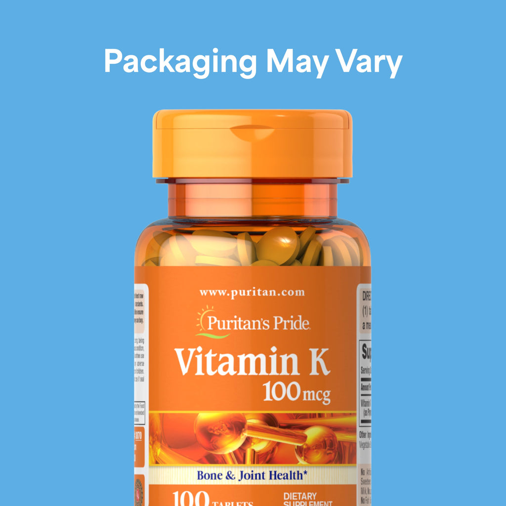Puritan's Pride Premium Vitamin K 100mcg, 100 Tablets