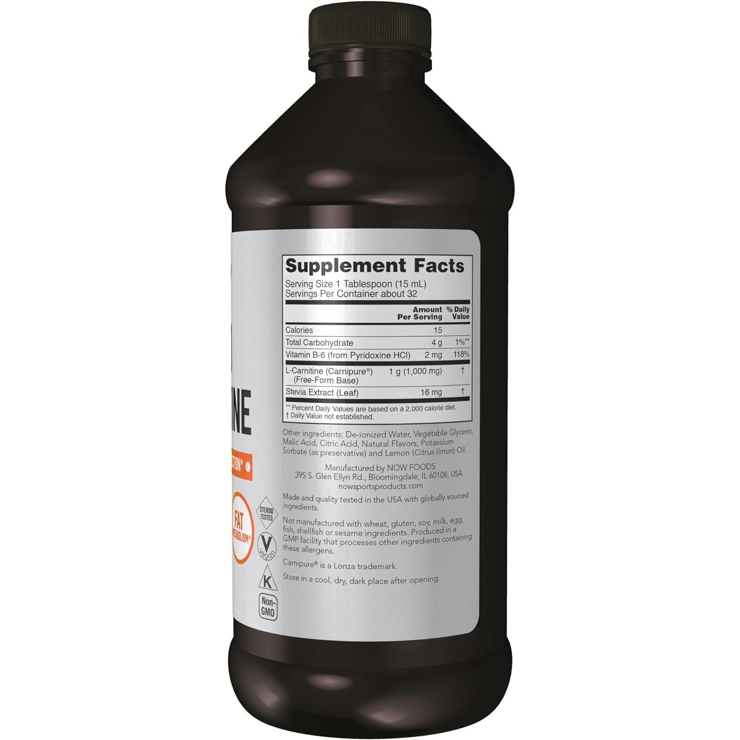 Buy now NOW Foods Sports Nutrition, L-Carnitine Liquid 1000 mg, Highly Absorbable, Citrus, 16-Ounce at indiglob india