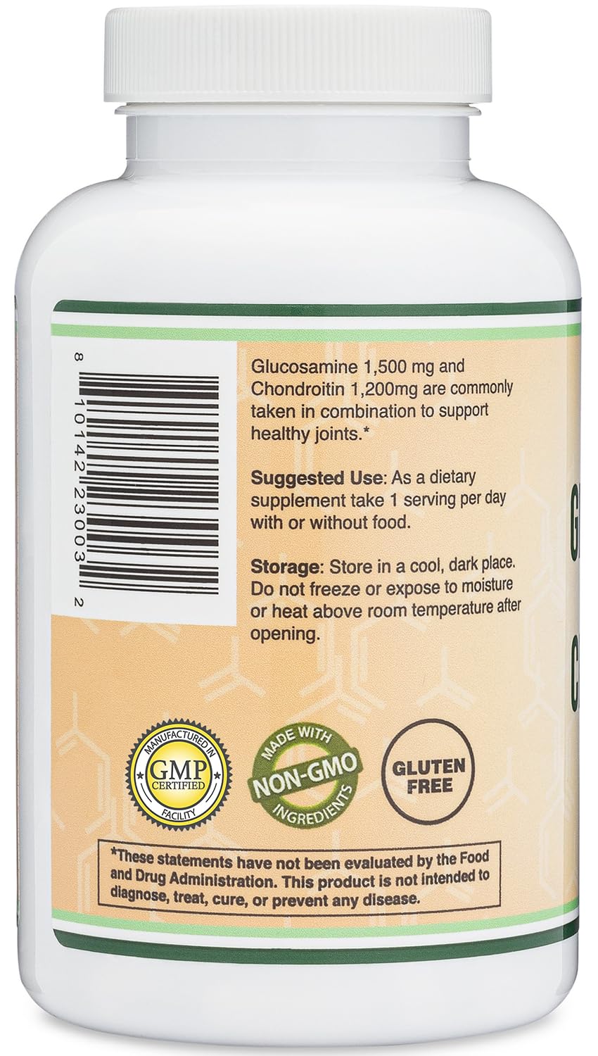 Glucosamine Chondroitin Sulfate, Joint Comfort, MSM-Free, 180 Tablets