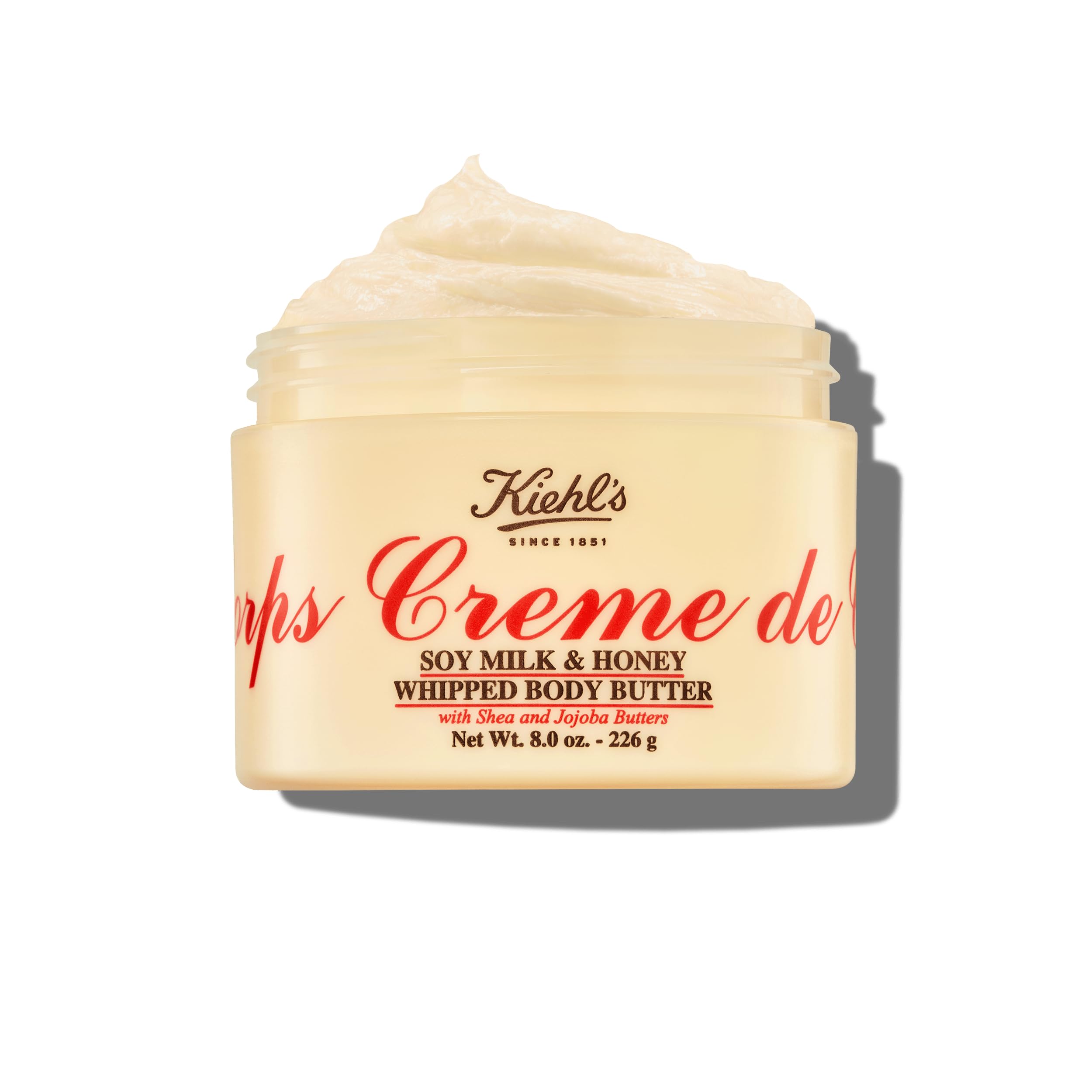Buy now Kiehl's Creme de Corps Whipped Body Butter, Gentle Body Lotion that Nurtures and Moisturizes the Skin, Infused with Soy Milk and Honey, Provides Rich 24-Hour Hydration, For All Skin Types - 8 oz at indiglob india