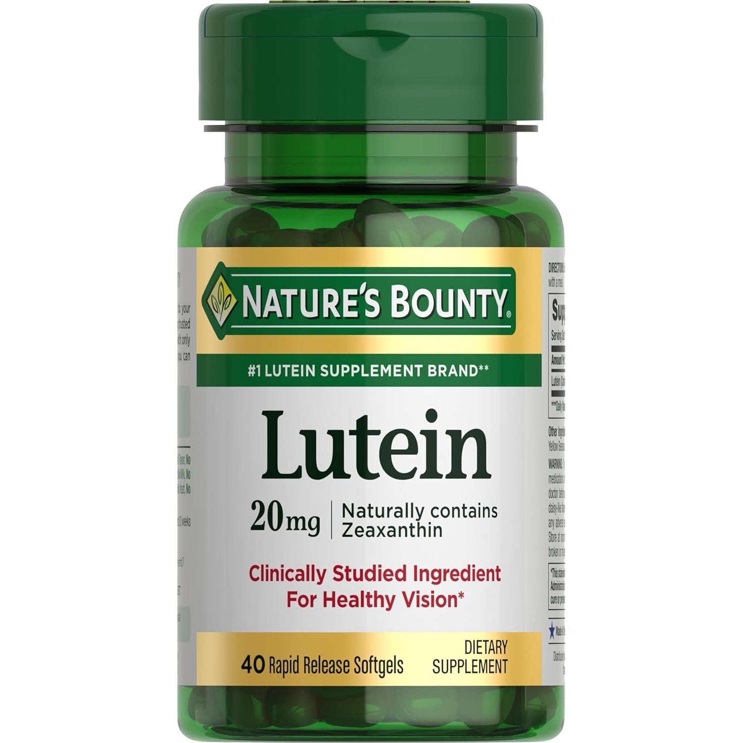 Buy now Nature's Bounty Lutein Pills, Eye Health Supplements and Vitamins, Support Vision Health, 40 mg, 30 Softgels 40 Count (Pack of 1) 20mg at indiglob india