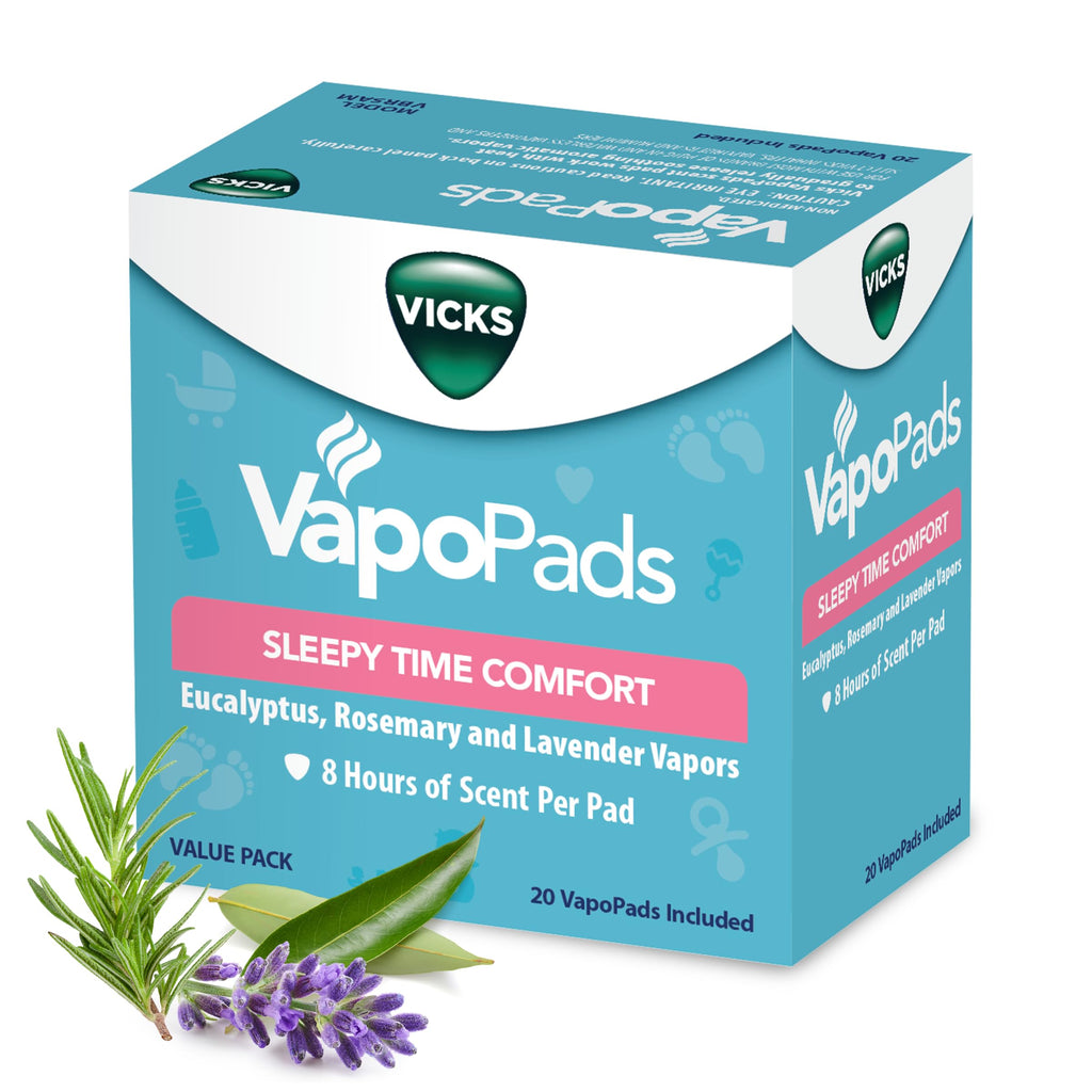 Buy now Vicks VapoPads Sleepy Time Comfort - Vapor Pads Refill for Vicks Humidifiers and Steam Inhalers - Rosemary, Lavender, and Eucalyptus, 20-Pack, Box Color May Vary at indiglob india