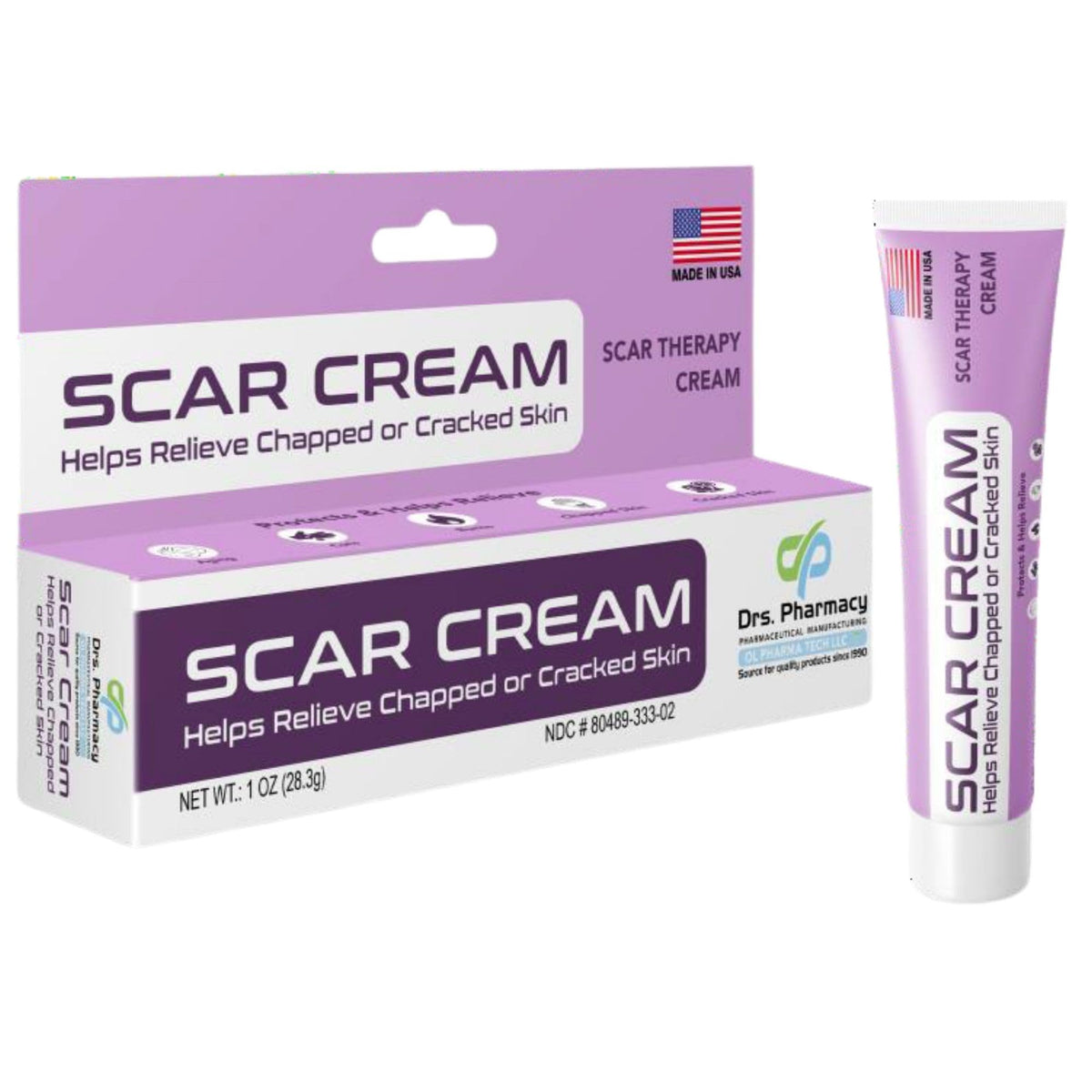 Scar Cream – Helps Reduce Appearance of Old & New Scars – 1 oz, Made in USA