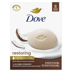 Dove Beauty Bar Soap Restoring Coconut & Cocoa Butter 6 Count 3.75 oz | For Restored Skin, Nourishes Skin