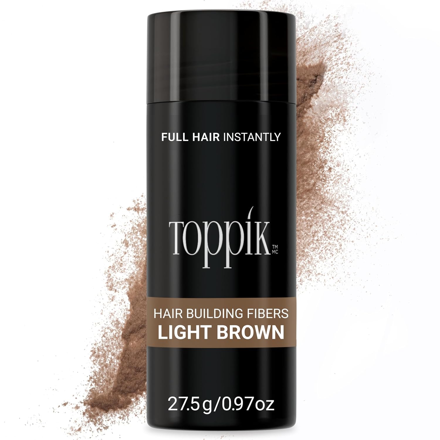 Buy now Toppik Hair Building Fibers, Fill In Fine or Thinning Hair Instantly Thicker, Fuller Looking Hair 9 Shades,4 size options Light Brown Large 27.5g at indiglob india