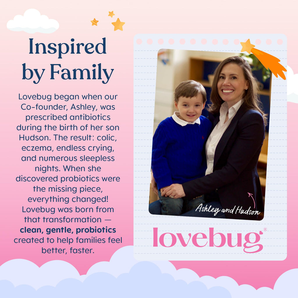 LOVEBUG Infant Probiotics 0-6 Months - USDA Organic Probiotics for Babies, Supports Baby Gas, Colic, Reflux, Diarrhea and Newborn Constipation Relief, Allergen & Sugar Free, Tasteless Powder, 30 Pack