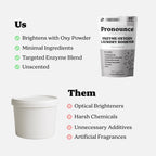 Pronounce Enzyme Oxygen Laundry Booster - Brightens White & Tough on Stains, Fights Odor. Enzyme Stain Fighter, Cleaner Ingredients, Fragrance Free - Ultra Concentrated, HE - 60 Loads (Unscented)