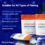 Nutri-Align Fasting Salts Electrolytes Powder | 400g Sodium Potassium Magnesium Electrolytes | Pure Unflavoured Electrolytes for Extended and Intermittent Fasting | Sugar Free & Filler Free