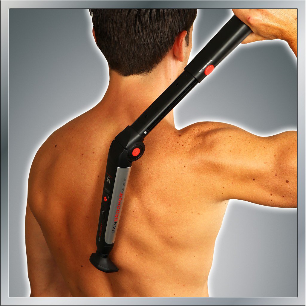 Buy now MANGROOMER - ULTIMATE PRO Back Shaver with 2 Shock Absorber Flex Heads, Power Hinge, Extreme Reach Handle and Power Burst at indiglob india