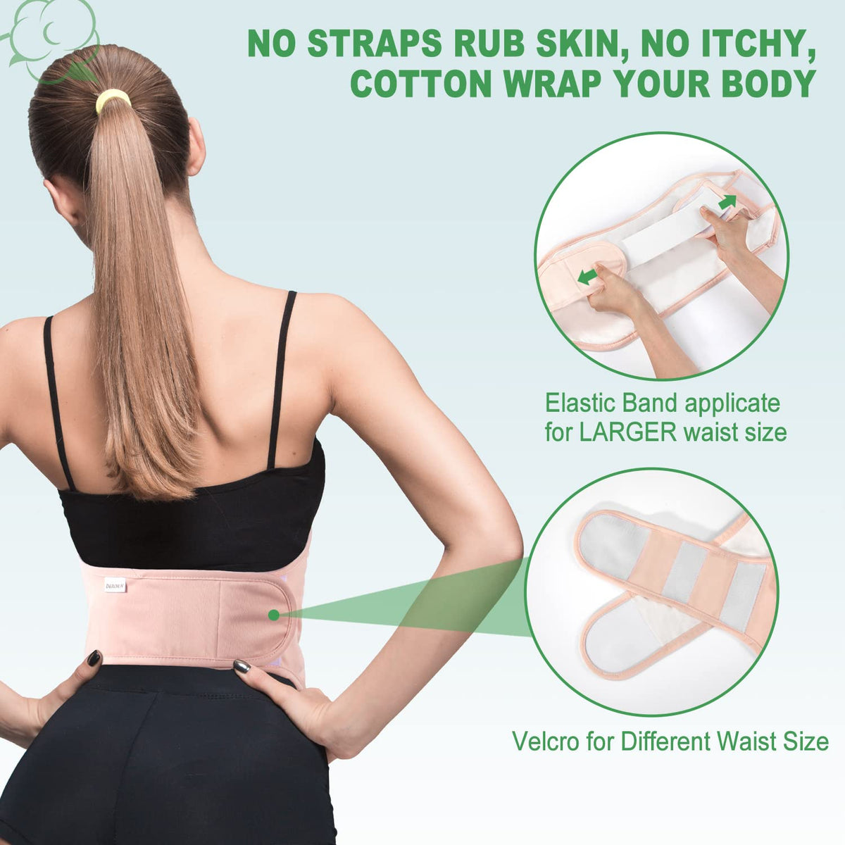 DEROWN Castor Oil Packs for Liver Detox, Less Mess Made of Organic Cotton Flannel & Waterproof PUL, Reusable Massage Castor Oil Pack Kit with Anti Oil Leak Design (Oil Not Included)