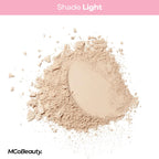 MCoBeauty Miracle Flawless Pressed Powder - 1 Light | Compact, Soft Focus Blurring, Finishing & Setting Makeup, Hydrating, Vegan & Cruelty Free