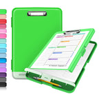 Buy now Sooez Clipboard with Storage, Clip Board 8.5 x 11 with Pen Holder, Plastic Organization Case Box for Letter Legal A4 Size Paper, Low Profile Clip, Nurses Teachers Must Haves, School & Office Supplies at indiglob india