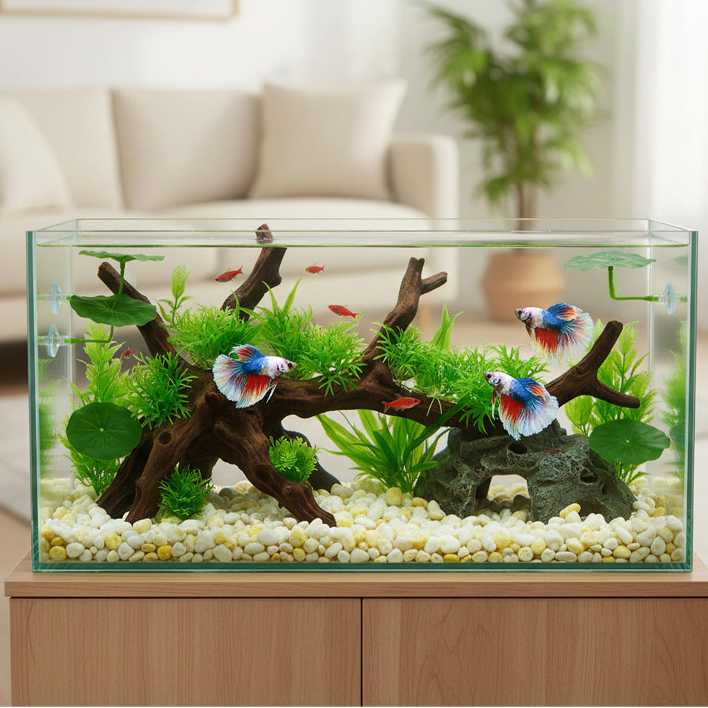 3 Pcs Betta Fish Leaf Hammock, Betta Fish Practical Resting Spot Bettas Suction Cup Tank Decor Green Hammock Plant Leaf Pad Fishes Breeding Resting Bed for Fishes Aquarium Decoration Ornaments