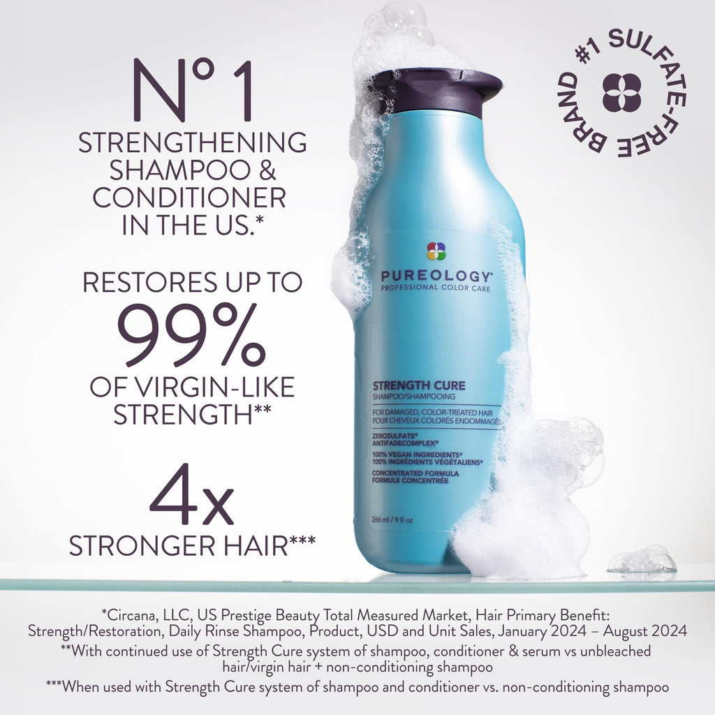 Pureology Strength Cure Shampoo – For Damaged Hair