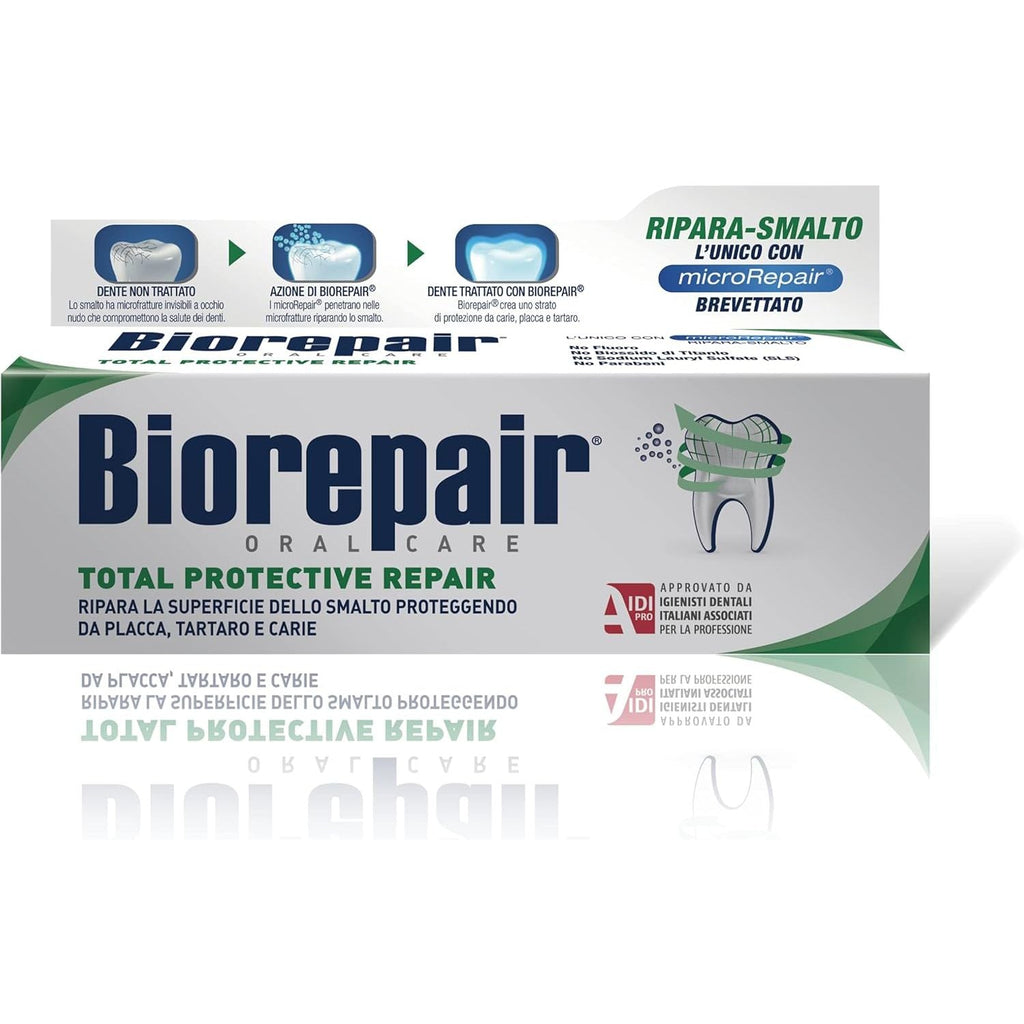 Buy now Biorepair:"Total Protective Repair" Toothpaste with microRepair * 2.5 Fluid Ounce (75ml) Tube * [ Italian Import ] at indiglob india