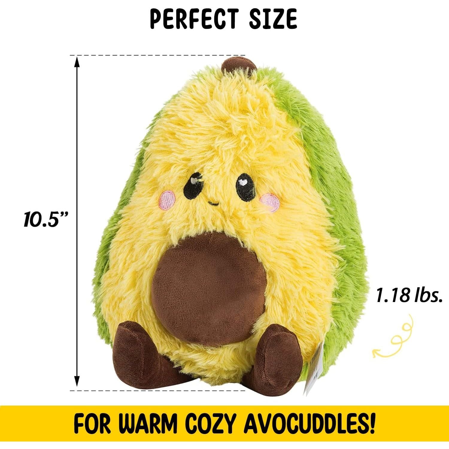 Buy now Happy Fuel Avocado Microwavable Unscented 1.5lbs Heating Pad For Women And Kids- Cute Soft Cozy Pillow Plush Heatable Warm Stuffed Animals- Kawaii Hot & Cold Plushie Food Toy - Avocado Gifts For Girls at indiglob india