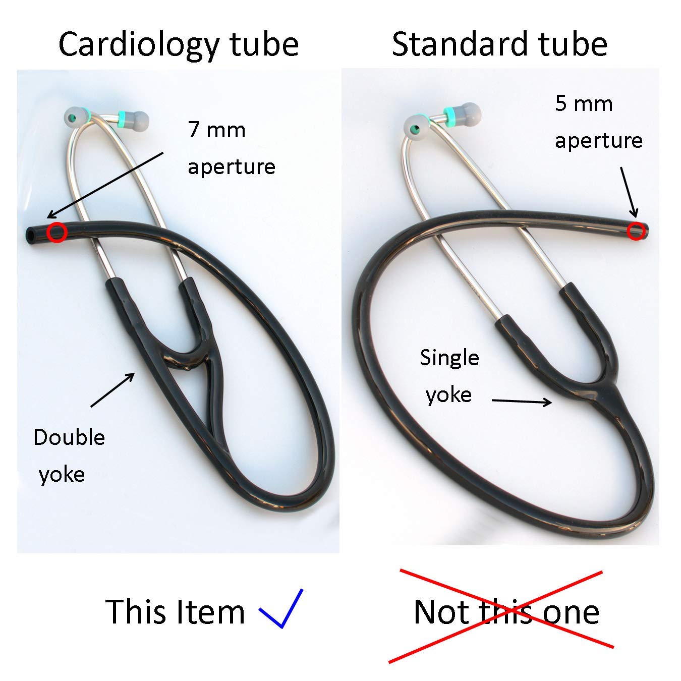 Buy now Tubing Compatible with Littmann (r) Master Cardiology (r) and Cardiology III (r) Stethoscope TUBING - 7mm Binaurals T7 BlackBlack at indiglob india