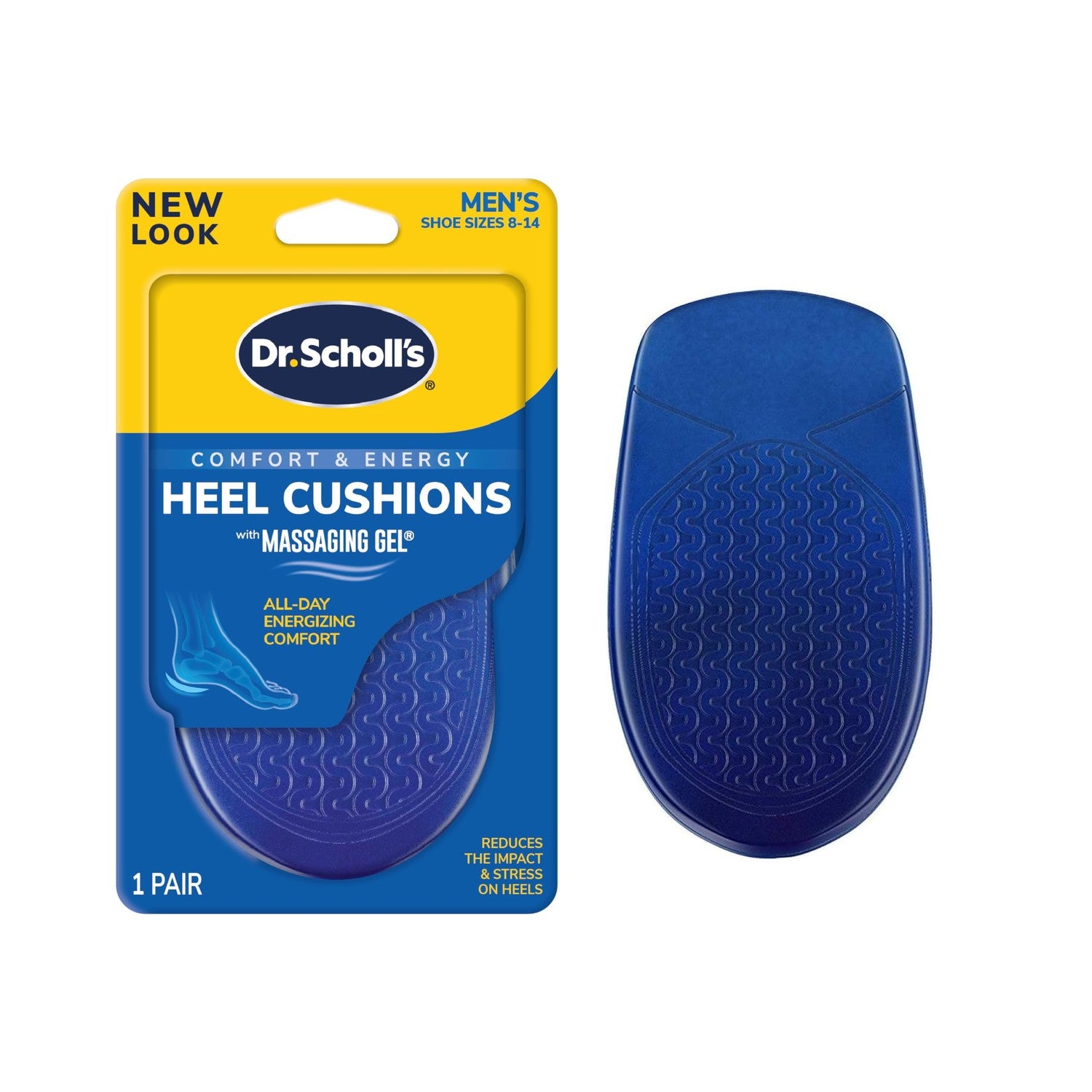 Buy now Dr. Scholl's Heel Cushions with Massaging Gel Advanced // All-Day Shock Absorption and Cushioning to Relieve Heel Discomfort Mens 8-14 at indiglob india