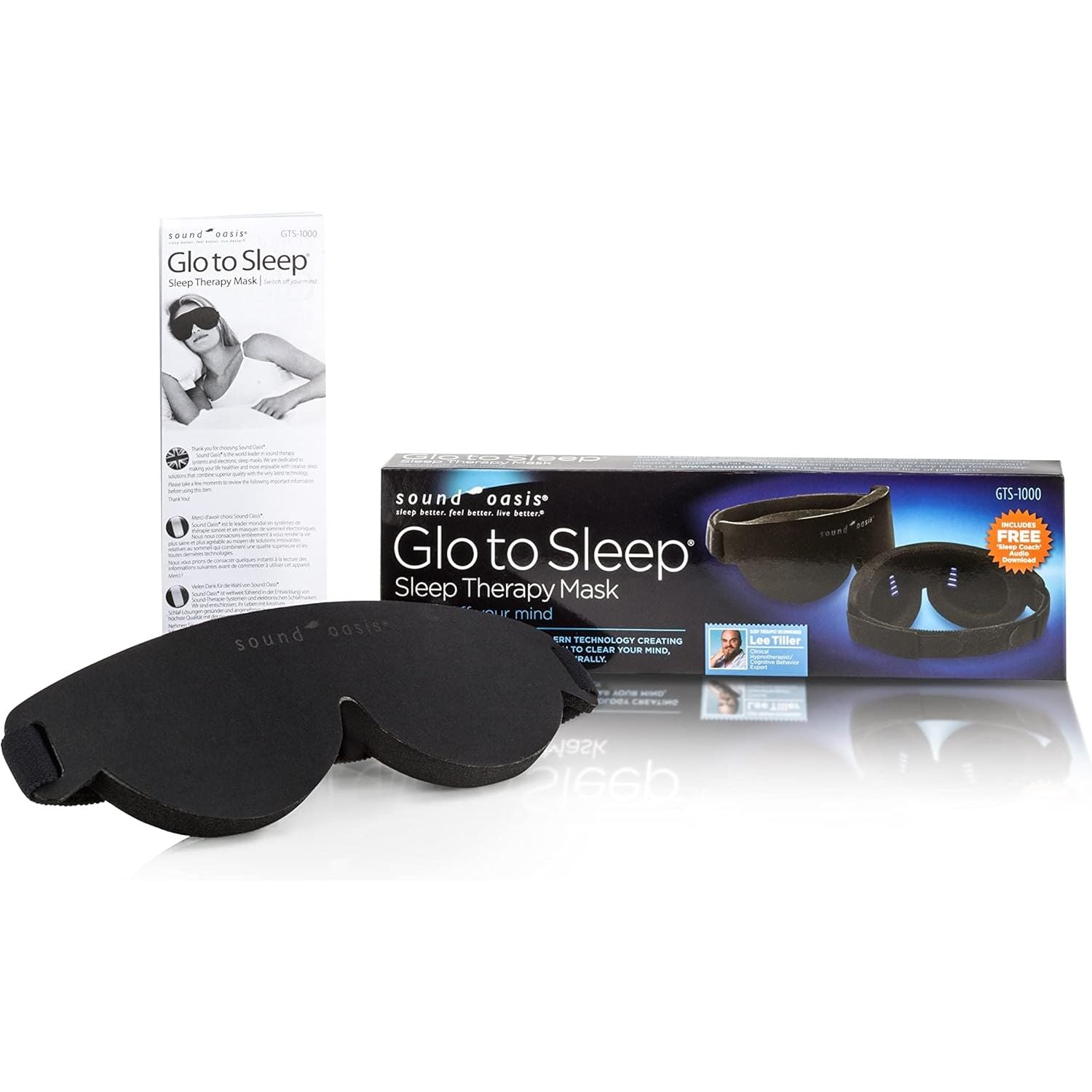 Buy now Sound Oasis GTS-1000 Glo to Sleep Eye Mask, Night-time Adult Sleep Aid for Men and Women, Tranquil Deep REM Sleep, Relaxation Zen Therapy, Contoured Hypoallergenic Material at indiglob india