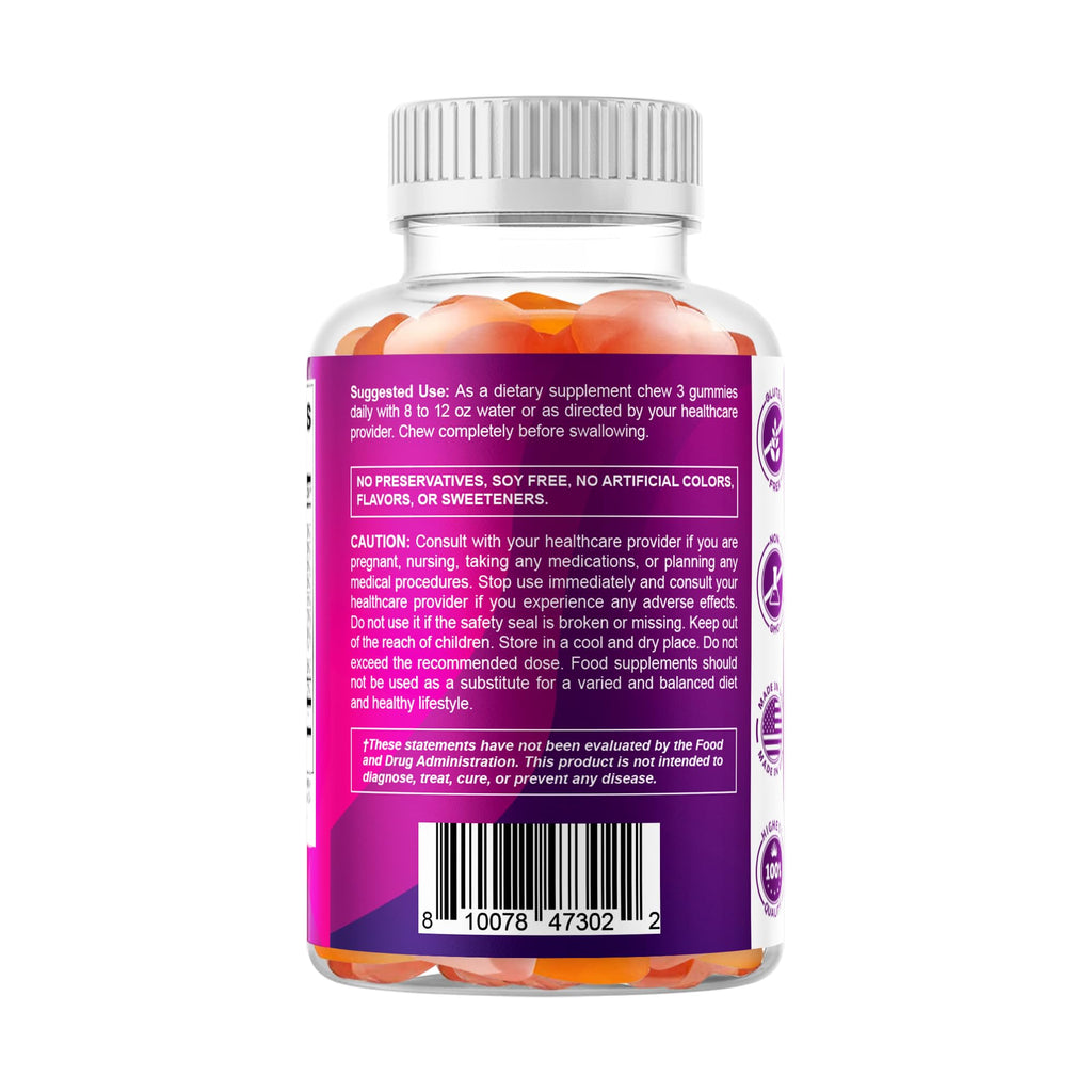 Vitamatic Prebiotic Fiber Gummies for Adults – 7g Fiber per Serving – 60 Pectin-Based Gummies Extra Strength, Zero Sugar Added – Supports Digestive Health & Regularity – Non-GMO, Vegan, Gluten-Free