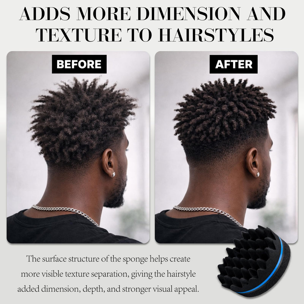 1 Piece Hair Twist Curl Sponge Brush: Dual-Sided Afro Coil & Dread Styling Tool for Men and Women, Suitable for Long or Short Hair