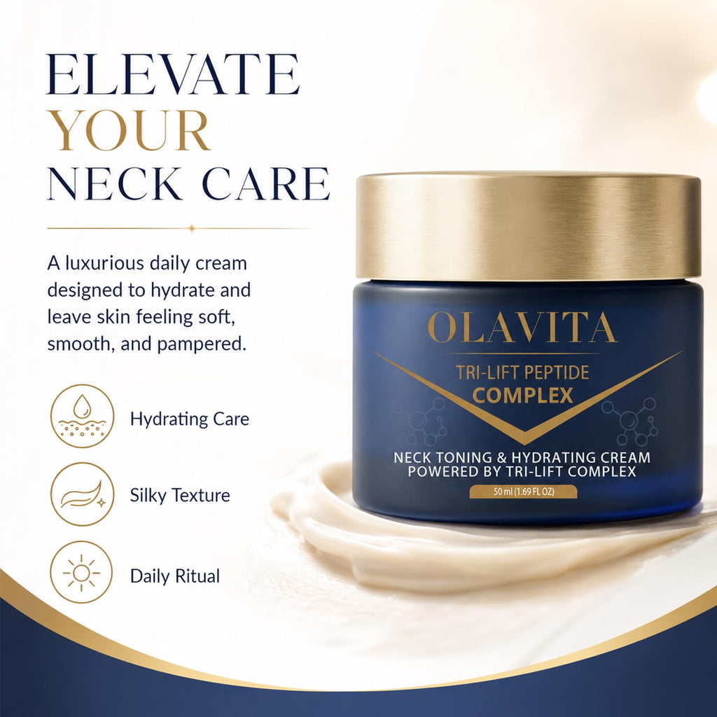 OLAVITA Tri-lift Peptide Complex Cream, Tri-lift Peptide Cream for Wrinkle Anti Aging,Neck Firming Moisturizer for Skin Smoother and More Refined