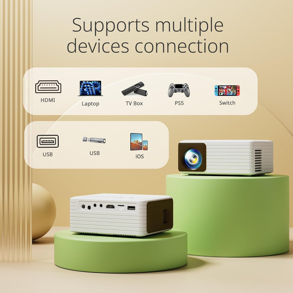 Buy now Yoton Mini Projector, Portable Phone small projector 1080P Full HD Supported for iOS/Android/Laptop, Video Projector Y3 Compatible with Fire Stick, HDMI, USB, PS5, Xbox at indiglob india