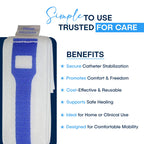 (3-Pack) Foley Catheter Leg Strap for Men and Women – 23" x 2" Adjustable Urinary Drainage Tube Holder with Anti-Slip Silicone Grip – Washable, Reusable Medical Securement Stabilizer”
