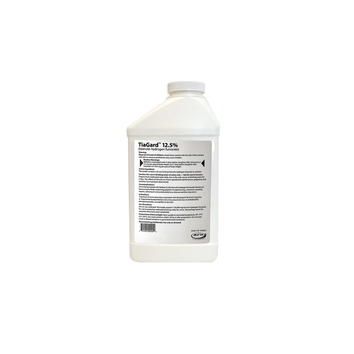 Aurora TiaGard 12.5% Liquid Concentrate, Generic for Denagard, 1L, One Liter